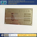 China de alta calidad de corte de láser de acero inoxidable pintura nameplat, estampando insignias, OEM mecanizado electroquímico